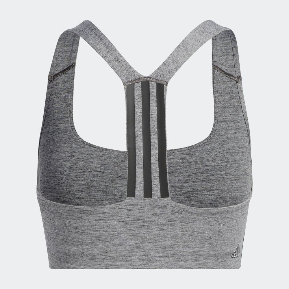 Foto 8 pulgar | Top Deportivo Powerimpact Training Soporte Medio Adidas Gris para Mujer
