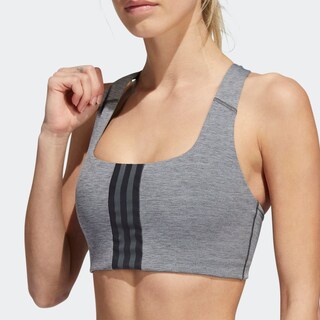Foto 8 | Top Deportivo Powerimpact Training Soporte Medio Adidas Gris para Mujer