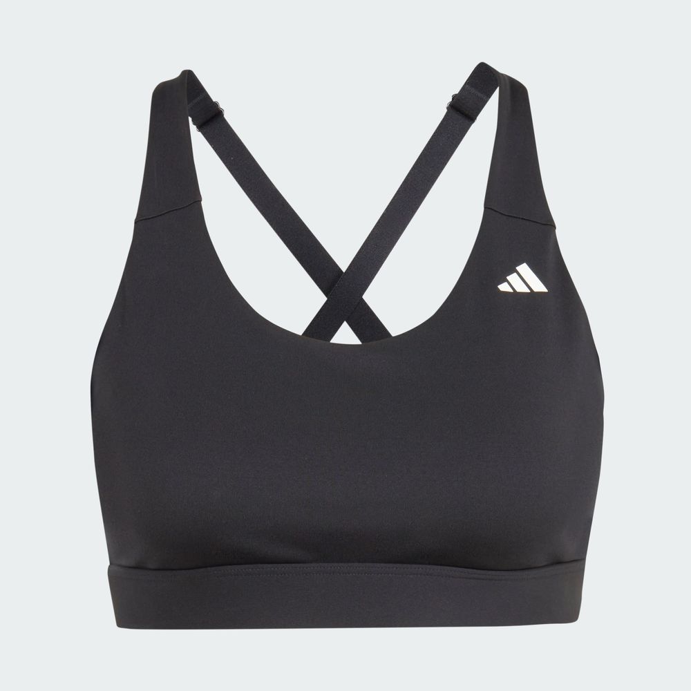 Foto 4 pulgar | Top Deportivo Ultimate Run Soporte Medio Adidas Negro Mujer