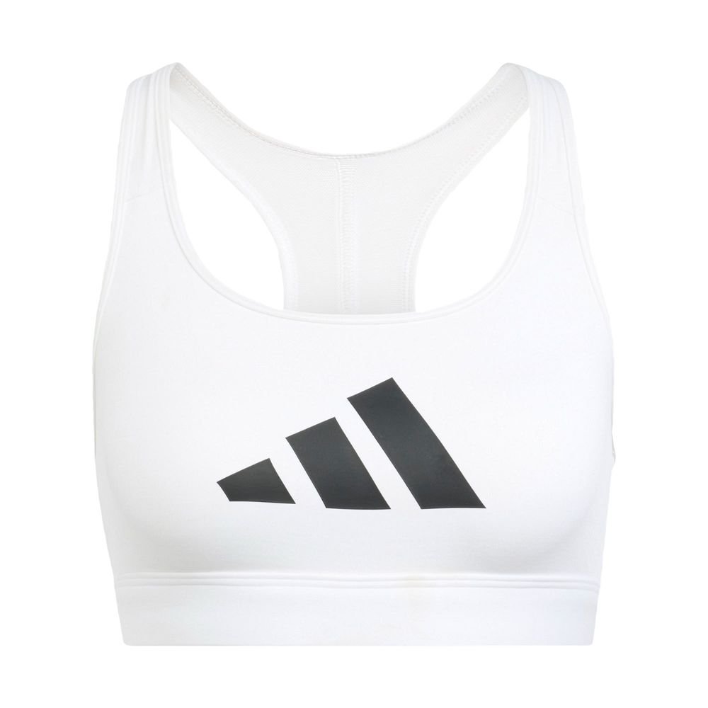 Foto 1 | Top Deportivo Powerreact Big Logo Estampado Adidas Blanco Mujer