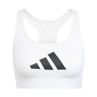 Foto 1 | Top Deportivo Powerreact Big Logo Estampado Adidas Blanco Mujer