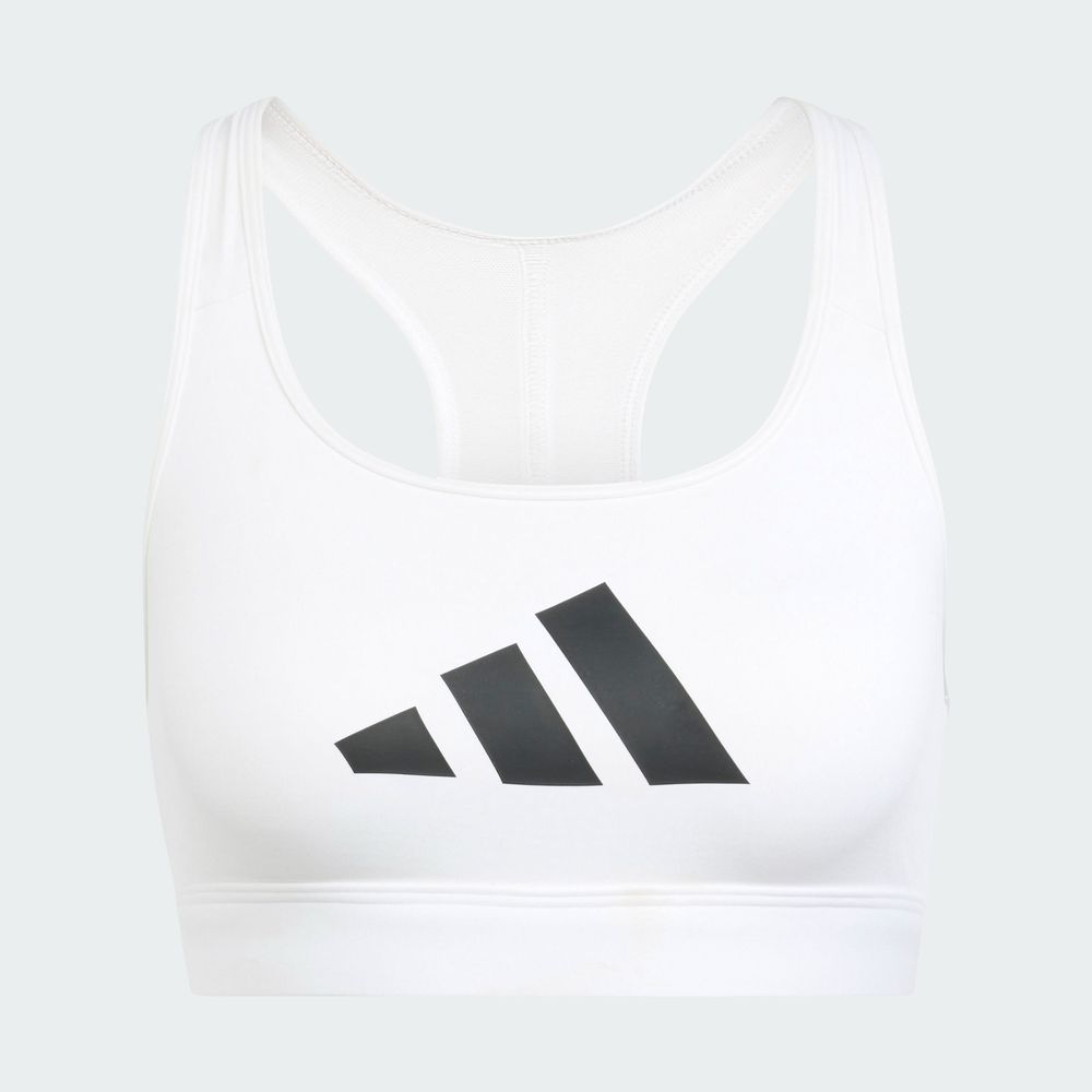Foto 5 pulgar | Top Deportivo Powerreact Big Logo Estampado Adidas Blanco Mujer