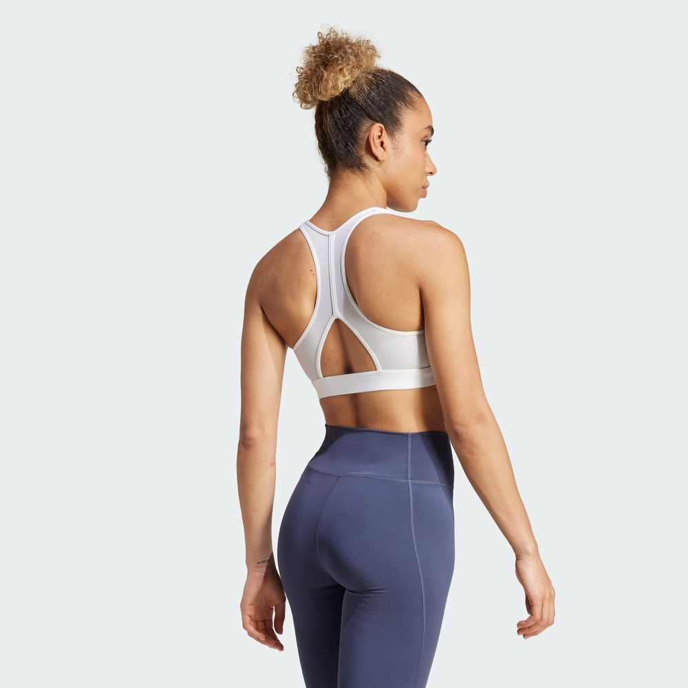 Foto 5 | Top Deportivo Powerreact Big Logo Estampado Adidas Blanco Mujer