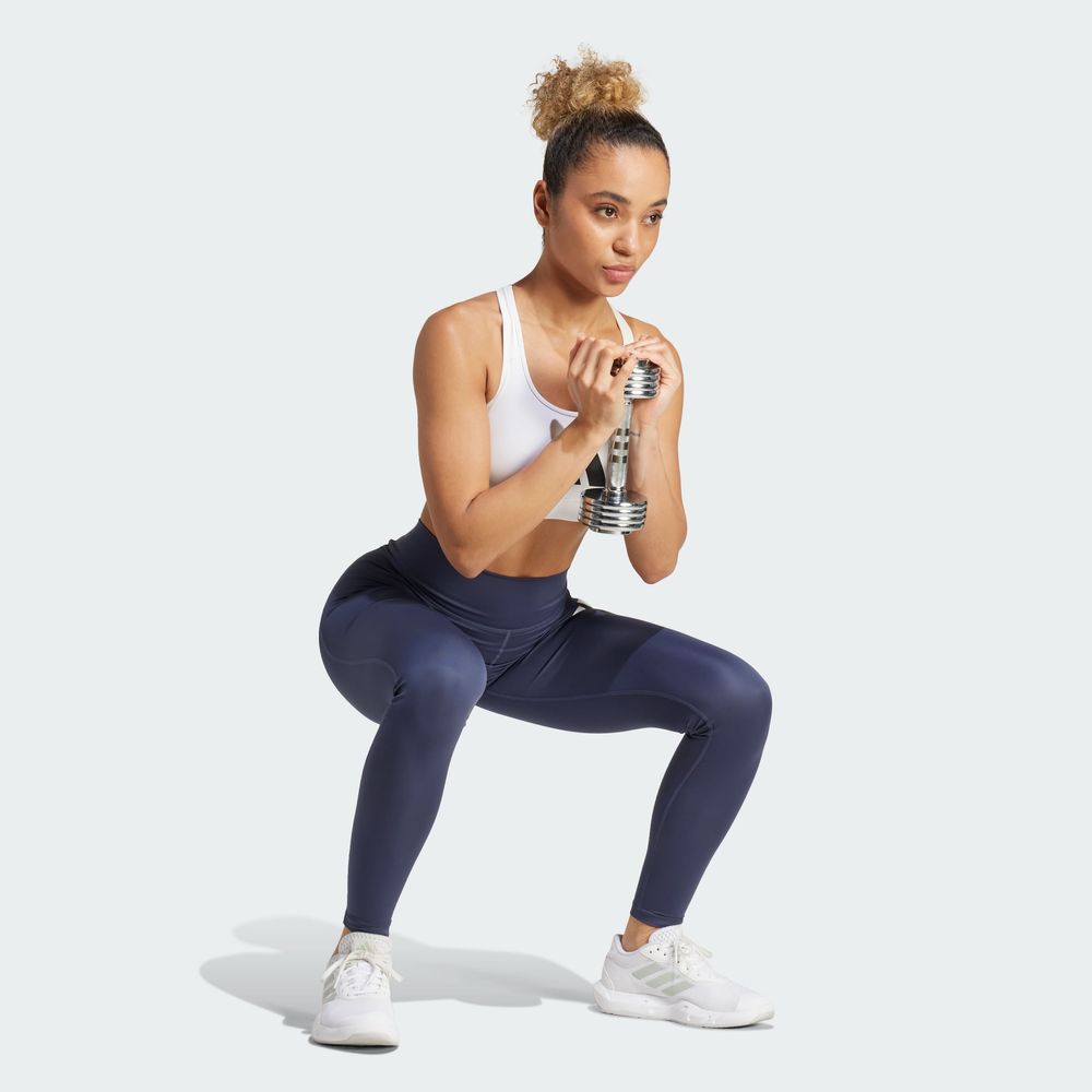 Foto 7 pulgar | Top Deportivo Powerreact Big Logo Estampado Adidas Blanco Mujer