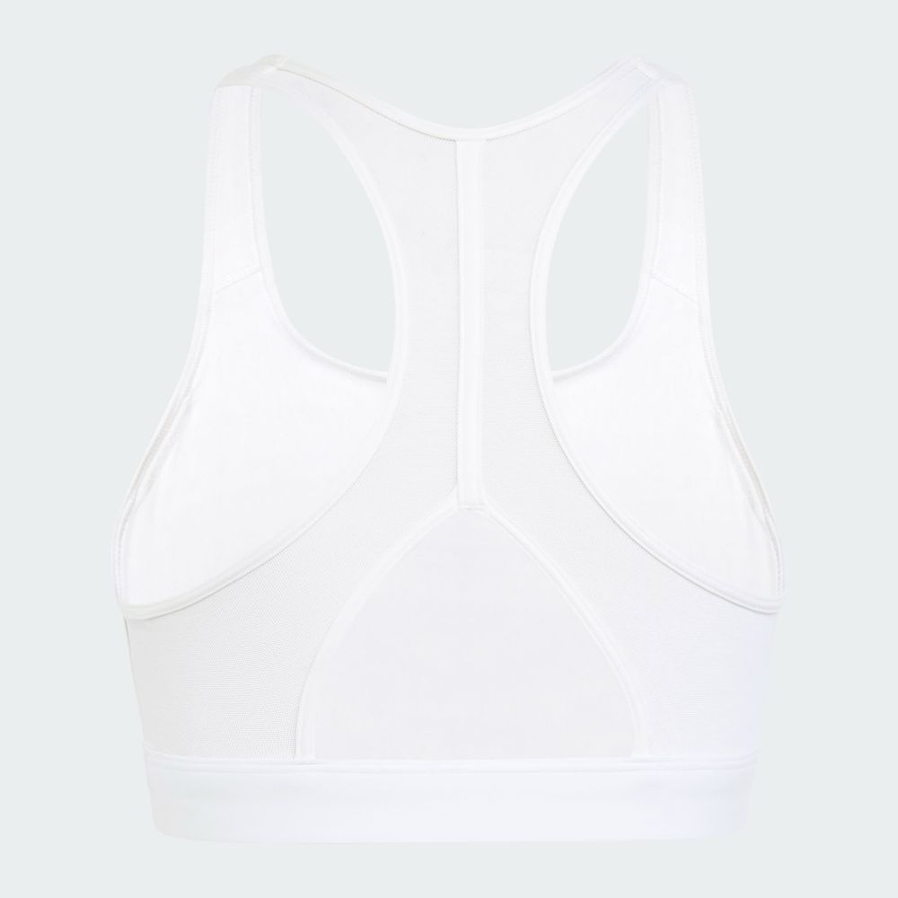 Foto 8 pulgar | Top Deportivo Powerreact Big Logo Estampado Adidas Blanco Mujer