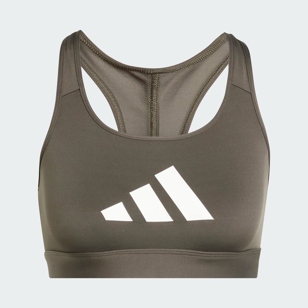 Foto 5 pulgar | Top Deportivo Powerreact Big Logo Estampado Adidas Verde Mujer