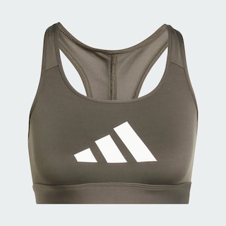 Foto 4 | Top Deportivo Powerreact Big Logo Estampado Adidas Verde Mujer