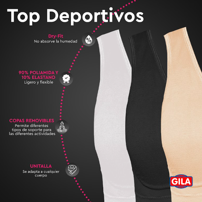 Foto 3 | Top Deportivo Para Mujer | Brasier Para Ejercicio De Dama | Paquete De 3 Tops Colores Beige, Blanco Y Negro