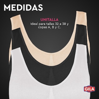 Foto 5 | Top Deportivo Para Mujer | Brasier Para Ejercicio De Dama | Paquete De 3 Tops Colores Beige, Blanco Y Negro