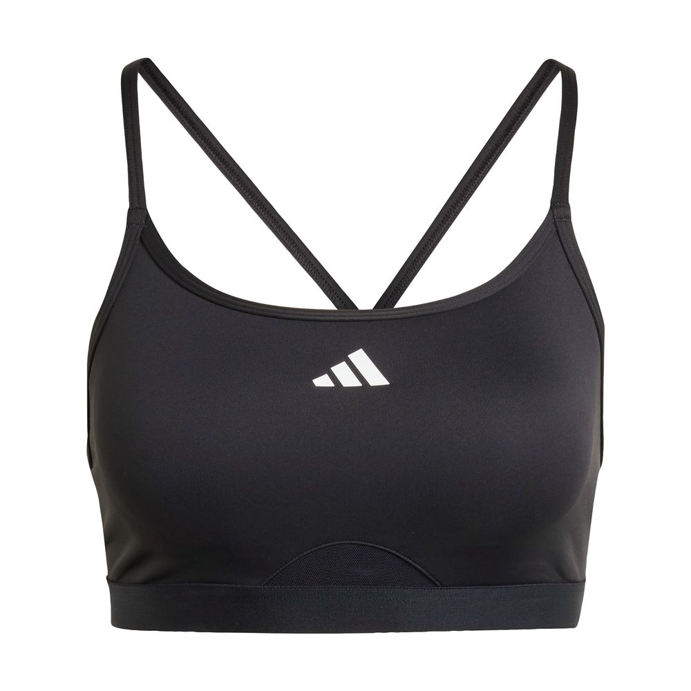 Foto 2 pulgar | Top Deportivo de Entrenamiento Aeroreact 3 Franjas Adidas Negro para Mujer