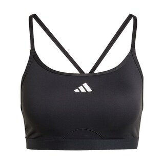 Foto 1 | Top Deportivo de Entrenamiento Aeroreact 3 Franjas Adidas Negro para Mujer