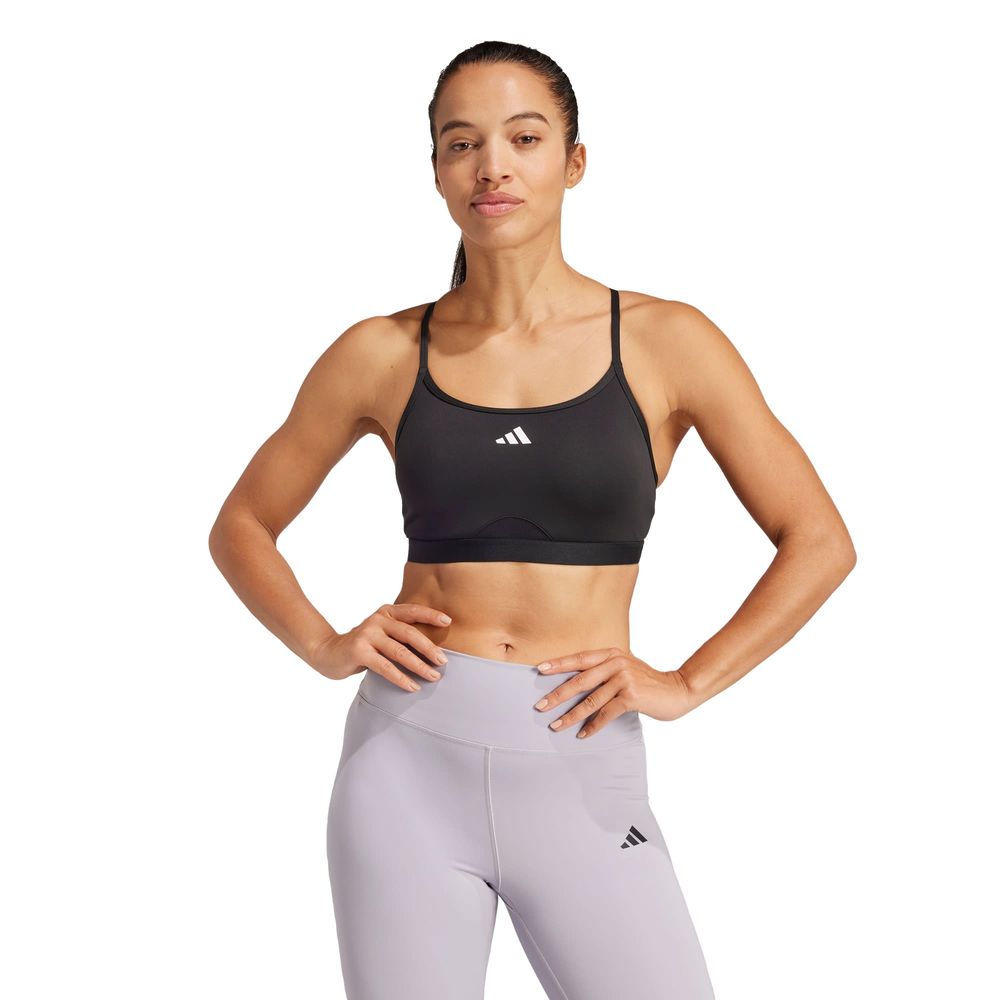 Foto 3 pulgar | Top Deportivo de Entrenamiento Aeroreact 3 Franjas Adidas Negro para Mujer
