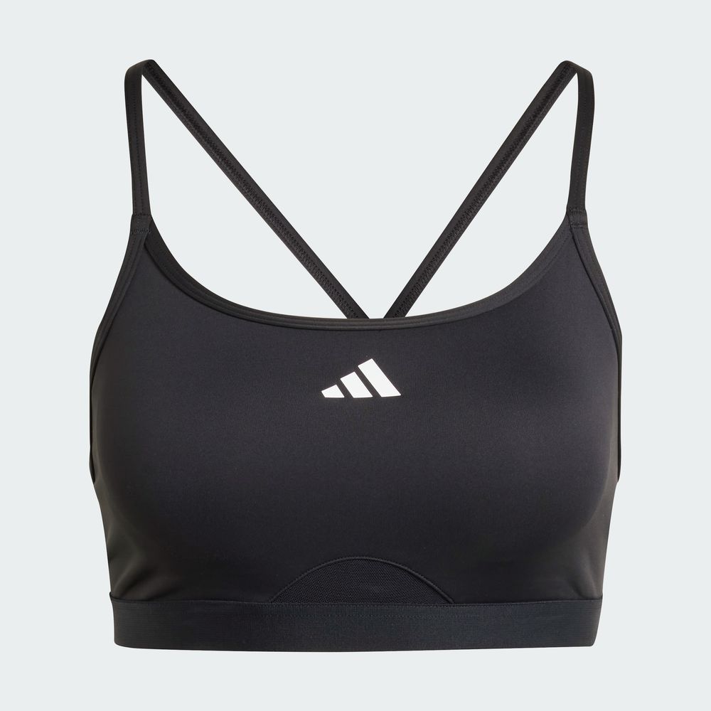 Foto 4 | Top Deportivo de Entrenamiento Aeroreact 3 Franjas Adidas Negro para Mujer
