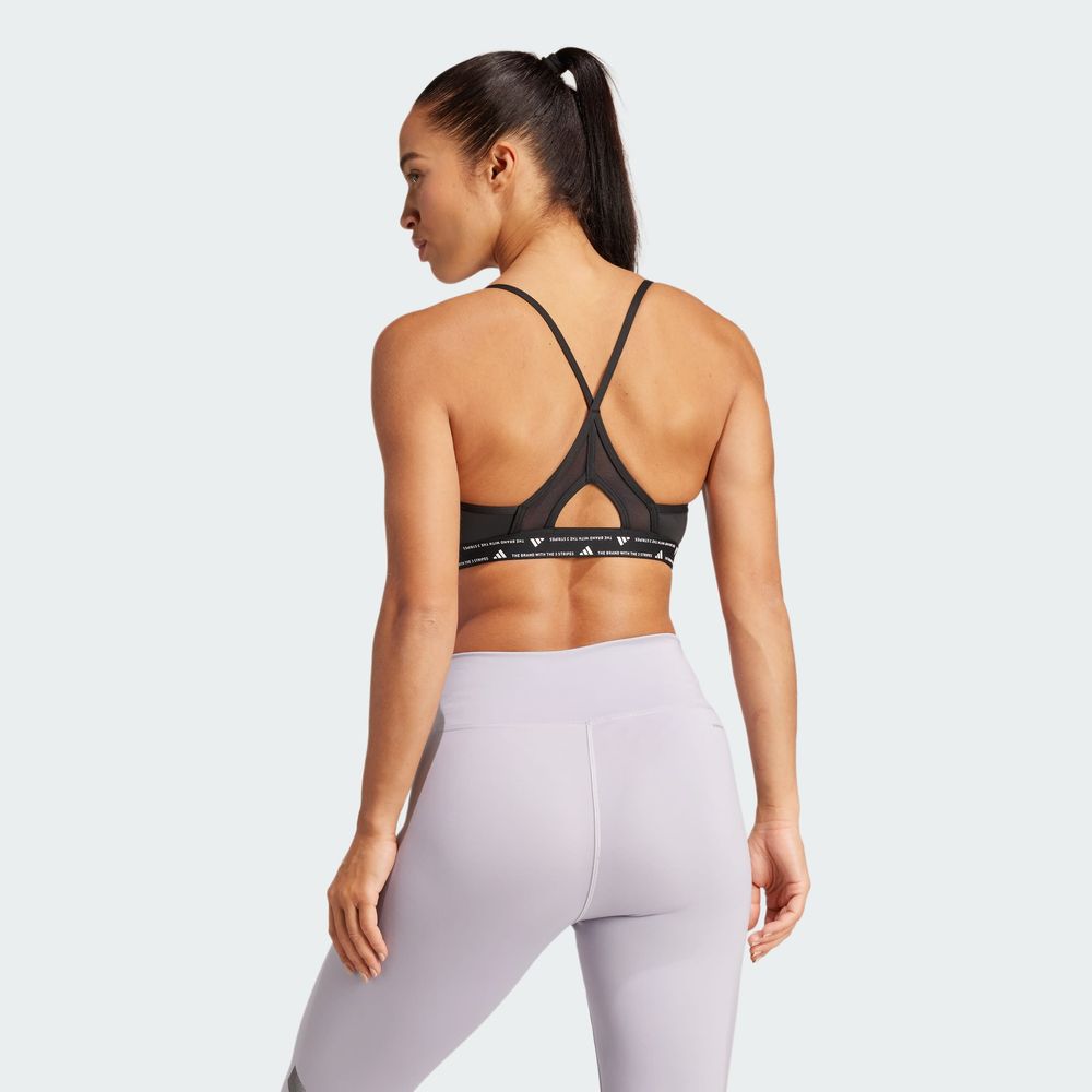 Foto 6 pulgar | Top Deportivo de Entrenamiento Aeroreact 3 Franjas Adidas Negro para Mujer