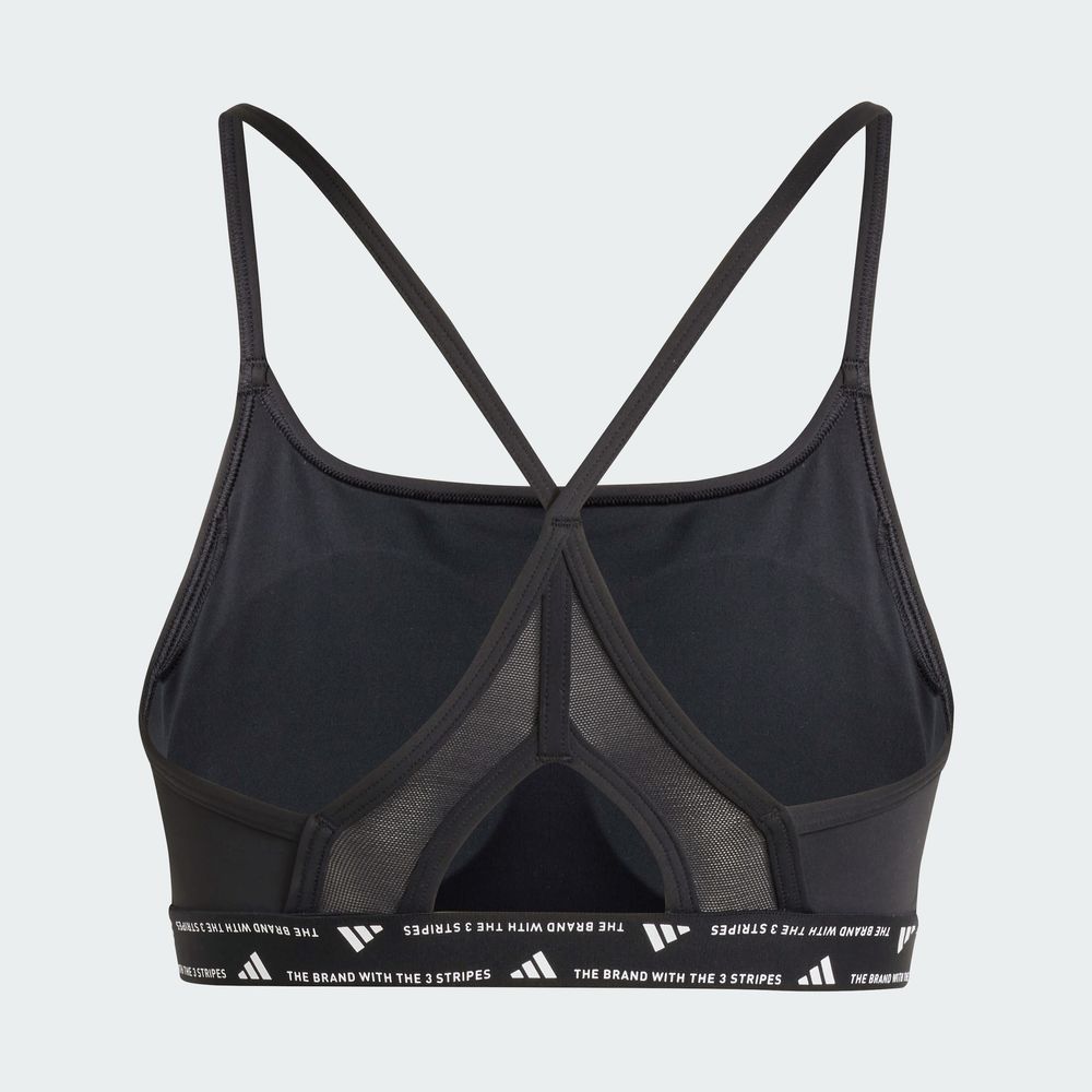Foto 8 pulgar | Top Deportivo de Entrenamiento Aeroreact 3 Franjas Adidas Negro para Mujer