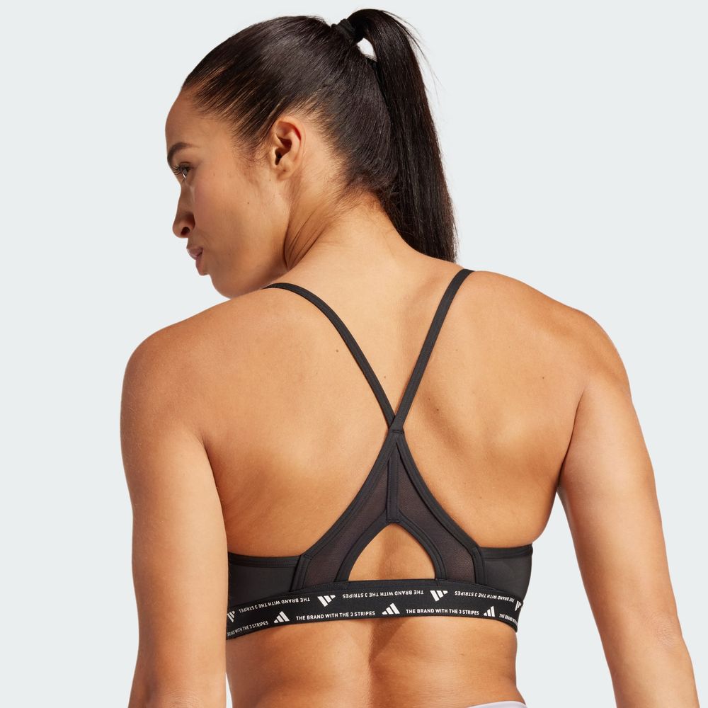 Foto 8 | Top Deportivo de Entrenamiento Aeroreact 3 Franjas Adidas Negro para Mujer