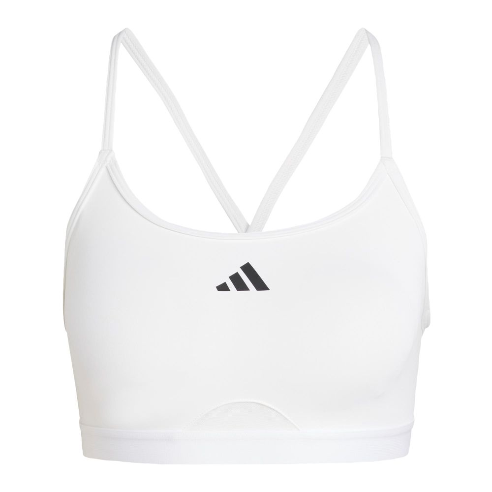 Foto 2 pulgar | Top Deportivo De Entrenamiento Aeroreact 3 Franjas Adidas Blanco Mujer