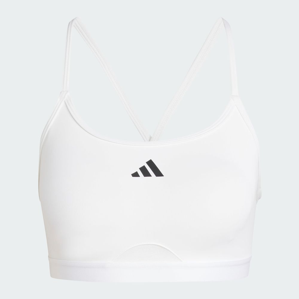 Foto 5 pulgar | Top Deportivo De Entrenamiento Aeroreact 3 Franjas Adidas Blanco Mujer