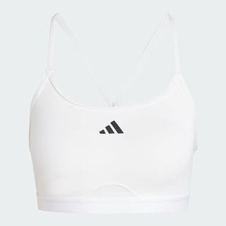 Foto 4 | Top Deportivo De Entrenamiento Aeroreact 3 Franjas Adidas Blanco Mujer