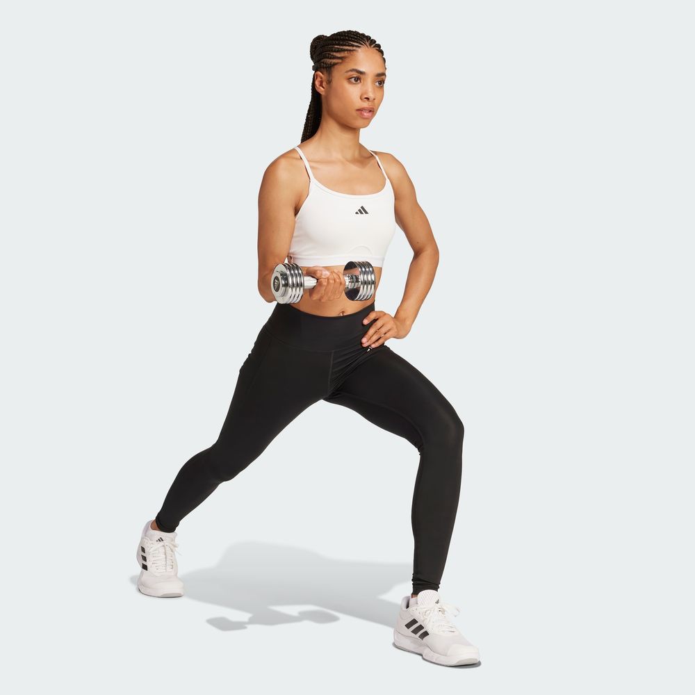 Foto 7 pulgar | Top Deportivo De Entrenamiento Aeroreact 3 Franjas Adidas Blanco Mujer