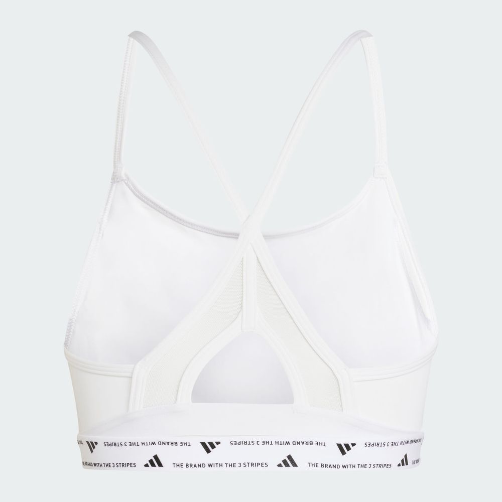 Foto 7 | Top Deportivo De Entrenamiento Aeroreact 3 Franjas Adidas Blanco Mujer