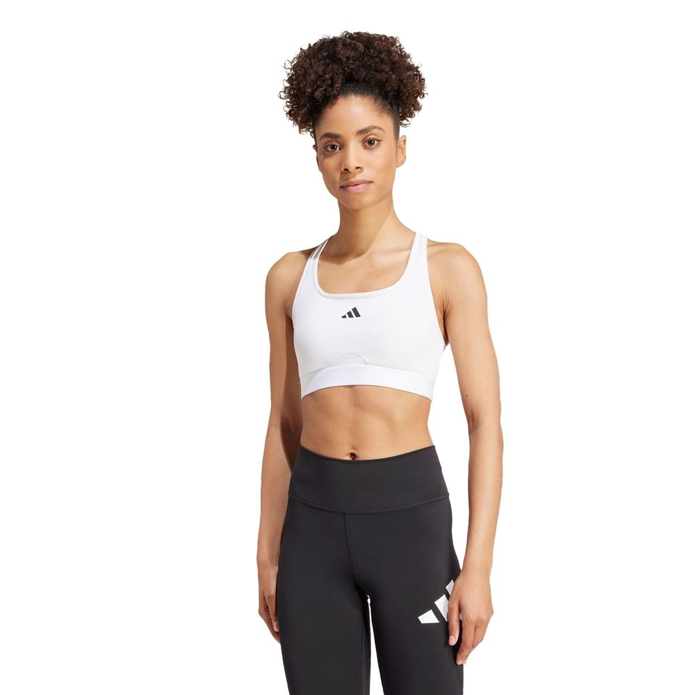 Foto 3 pulgar | Top Deportivo Powerreact Para Training Adidas Blanco Mujer