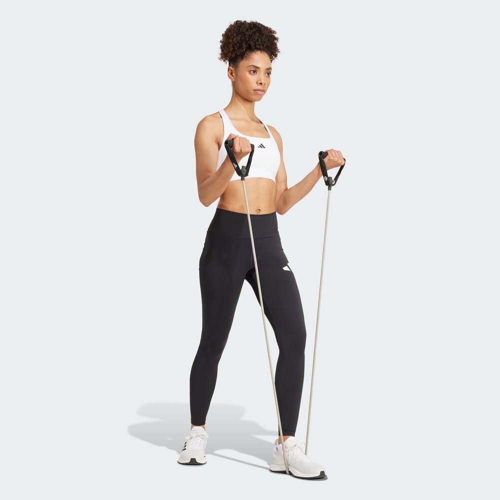 Foto 7 pulgar | Top Deportivo Powerreact Para Training Adidas Blanco Mujer