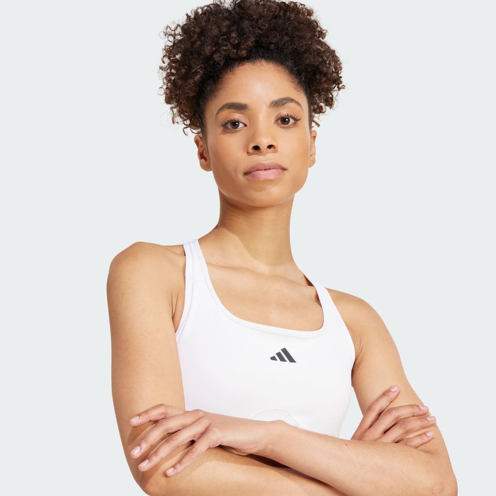 Foto 9 pulgar | Top Deportivo Powerreact Para Training Adidas Blanco Mujer