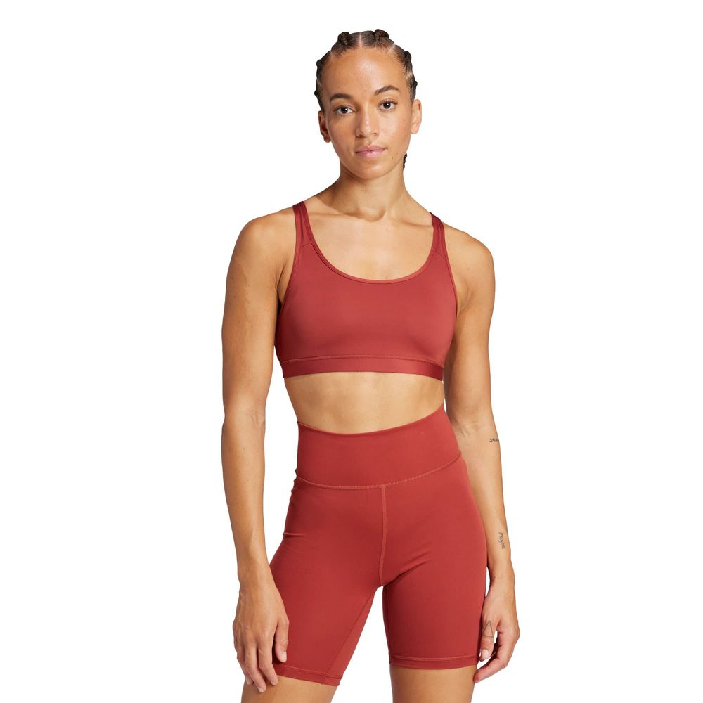 Foto 3 pulgar | Top Deportivo All Me Ess Adidas Rojo para Mujer