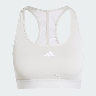 Foto 4 | Top Deportivo Powerreact Training Adidas Gris para Mujer