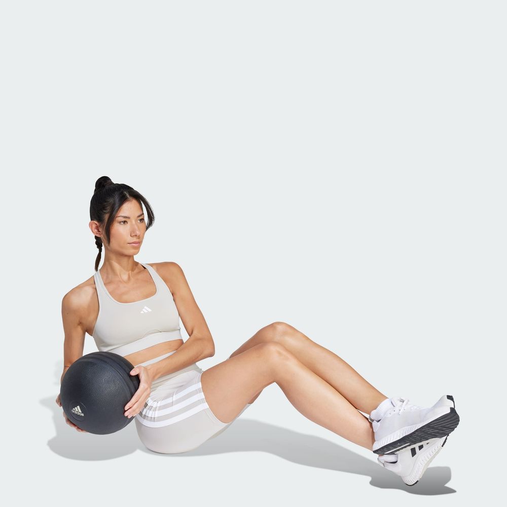 Foto 7 pulgar | Top Deportivo Powerreact Training Adidas Gris para Mujer