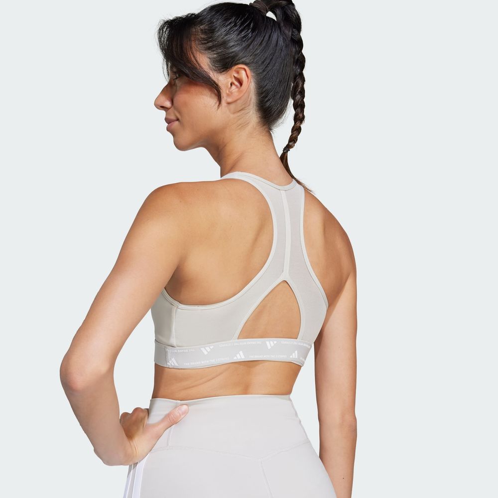 Foto 9 pulgar | Top Deportivo Powerreact Training Adidas Gris para Mujer