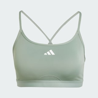 Foto 3 | Top Deportivo De Entrenamiento Aeroreact 3 Franjas Adidas Verde Mujer