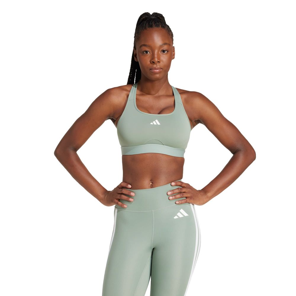 Foto 2 | Top Deportivo Powerreact Para Training Adidas Verde Mujer