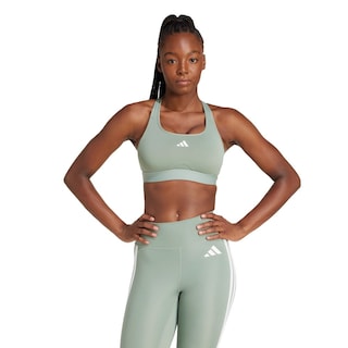 Foto 2 | Top Deportivo Powerreact Para Training Adidas Verde Mujer