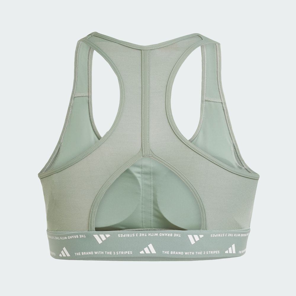 Foto 7 | Top Deportivo Powerreact Para Training Adidas Verde Mujer