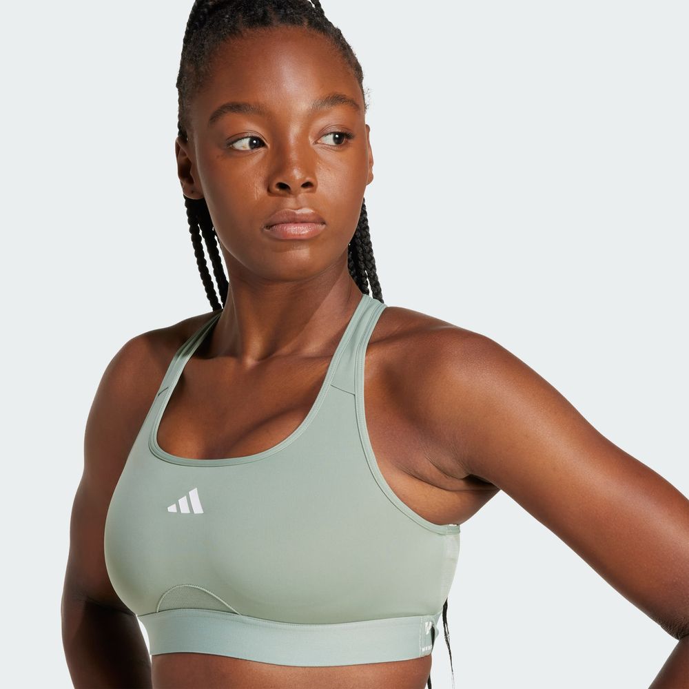 Foto 8 | Top Deportivo Powerreact Para Training Adidas Verde Mujer