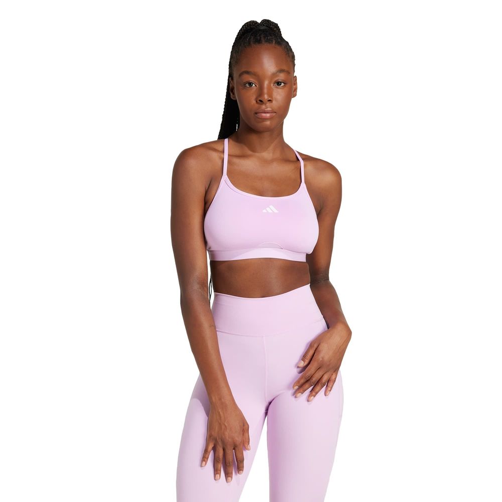 Foto 1 | Top Deportivo De Entrenamiento Aeroreact 3 Franjas Adidas Violeta Mujer