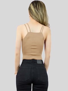 Foto 3 | Ser De 2 Top Deportivos De Mujer Top-1015 2 Colores Blusa Croptop De Tirantes