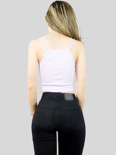 Foto 3 | Ser De 2 Top Deportivos De Mujer Top-1015 2 Colores Blusa Croptop De Tirantes