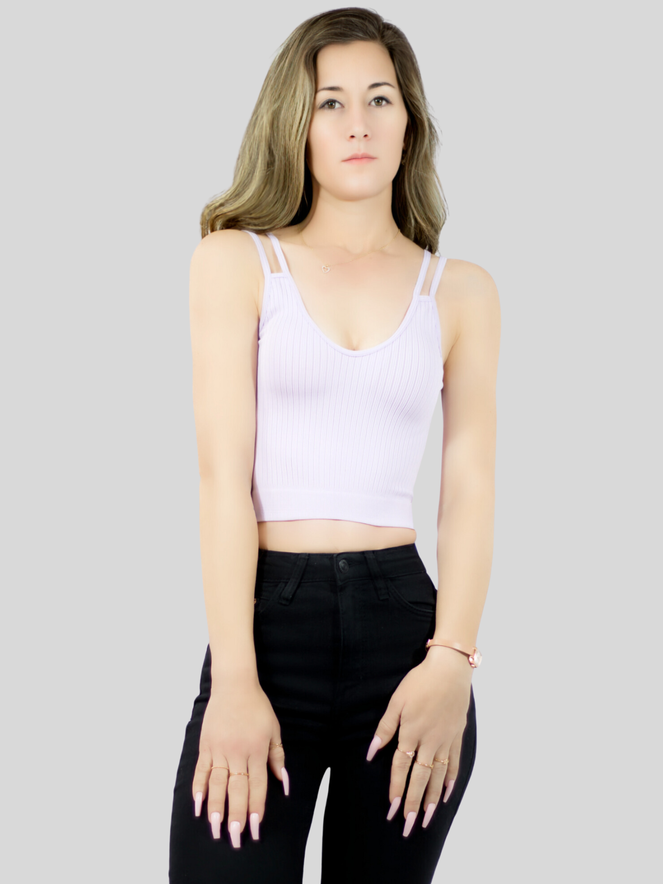Foto 5 pulgar | Ser De 2 Top Deportivos De Mujer Top-1015 2 Colores Blusa Croptop De Tirantes