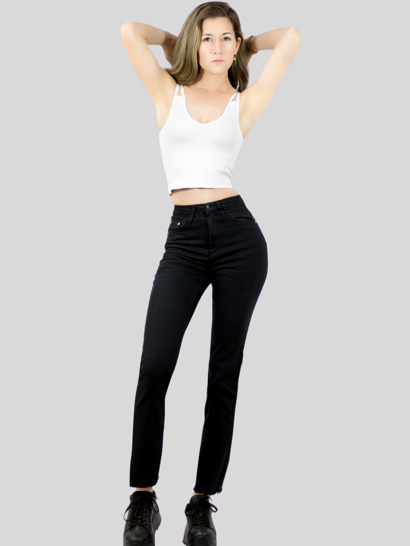 Foto 6 pulgar | Ser De 2 Top Deportivos De Mujer Top-1015 2 Colores Blusa Croptop De Tirantes