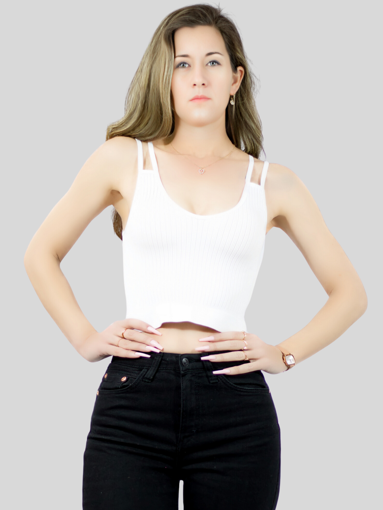 Foto 8 pulgar | Ser De 2 Top Deportivos De Mujer Top-1015 2 Colores Blusa Croptop De Tirantes