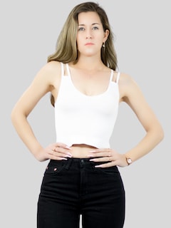 Foto 7 | Ser De 2 Top Deportivos De Mujer Top-1015 2 Colores Blusa Croptop De Tirantes