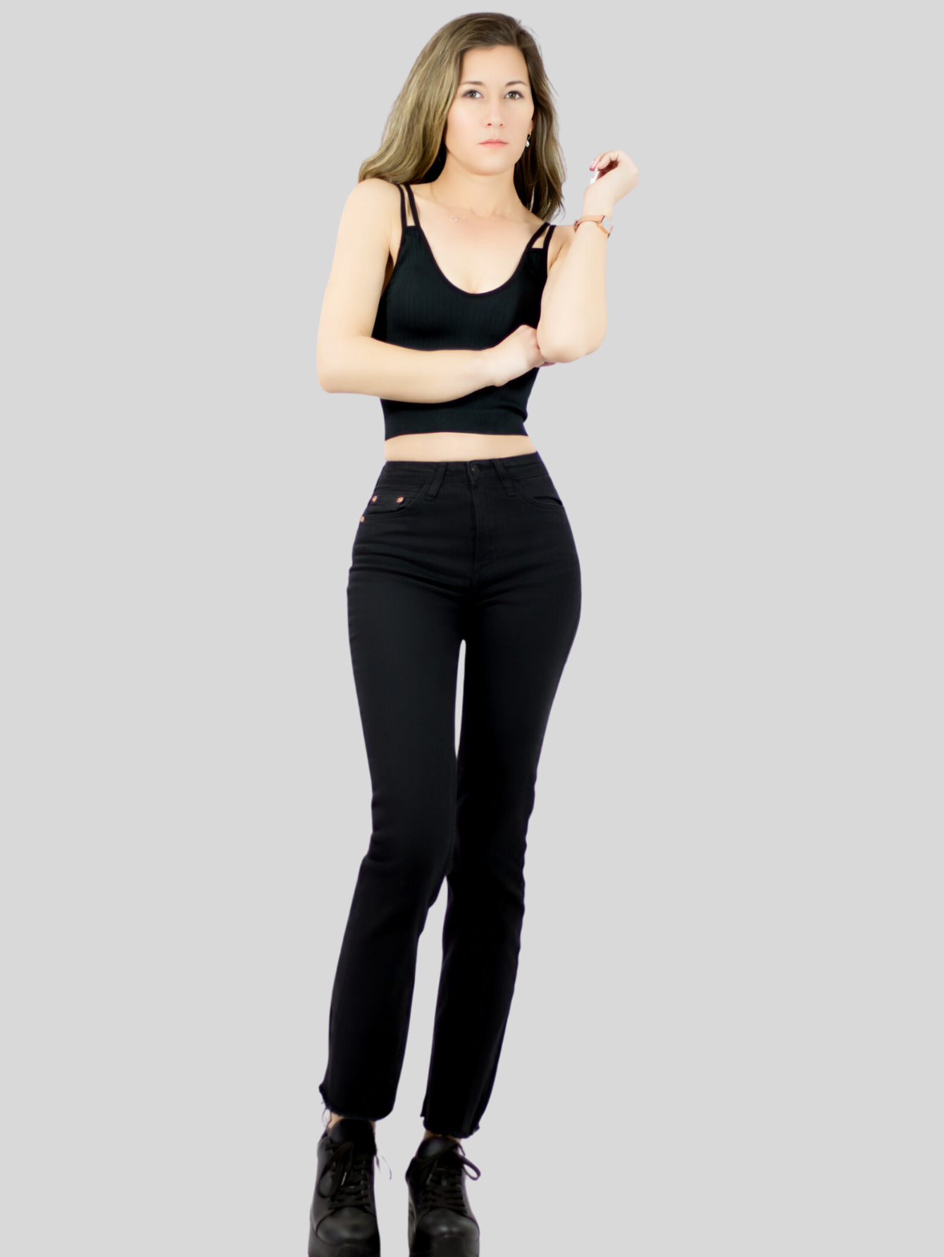 Foto 6 pulgar | Ser De 2 Top Deportivos De Mujer Top-1015 2 Colores Blusa Croptop De Tirantes