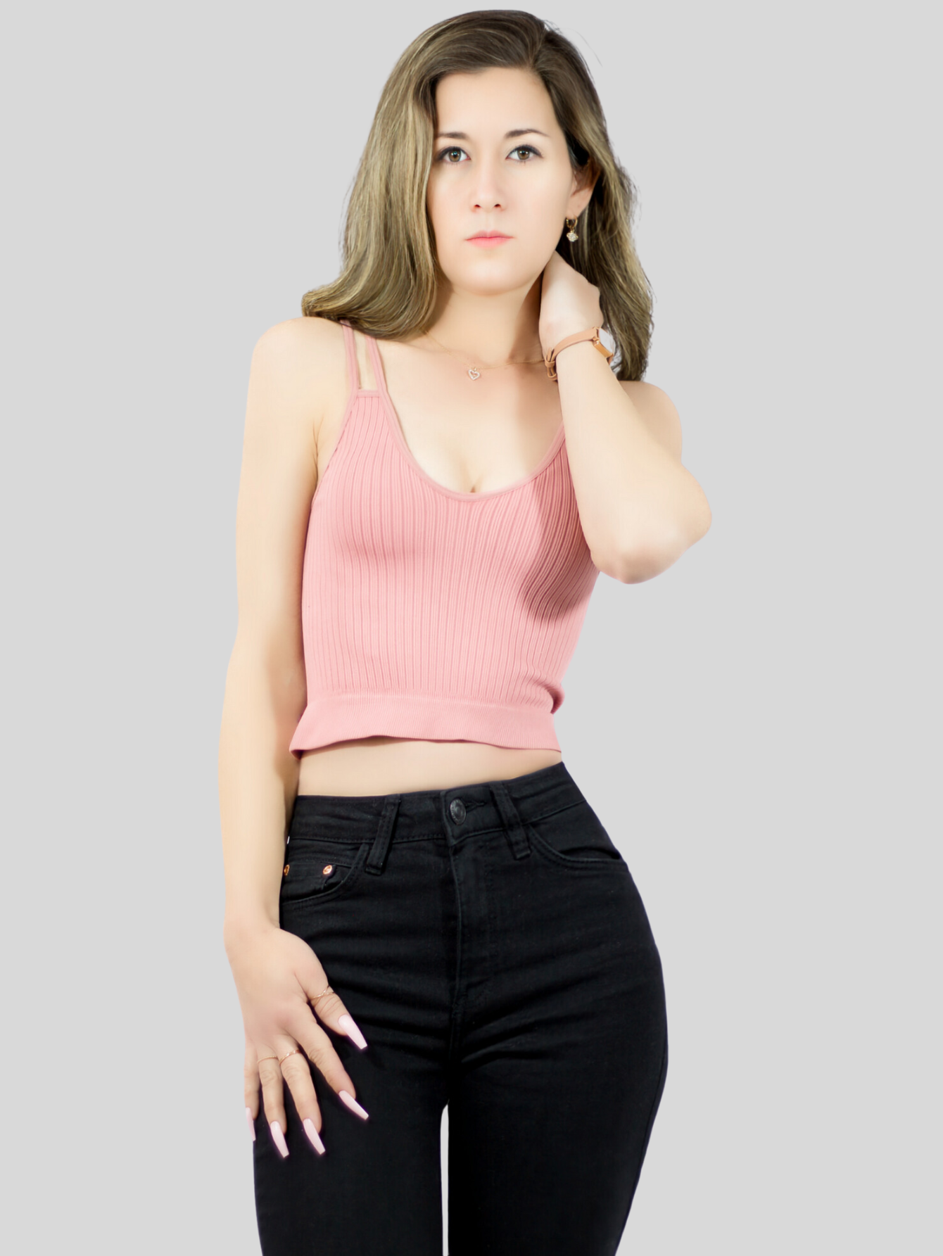 Foto 5 pulgar | Ser De 2 Top Deportivos De Mujer Top-1015 2 Colores Blusa Croptop De Tirantes