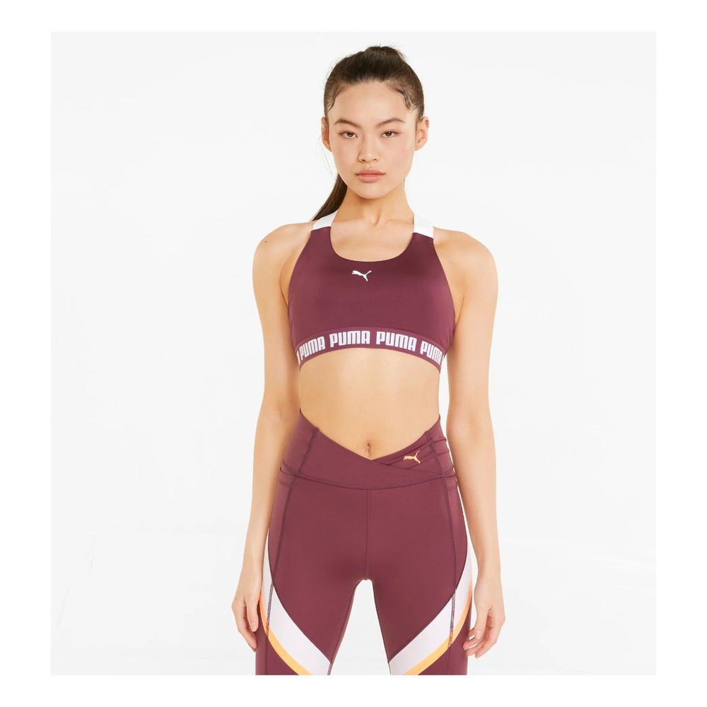 Foto 4 pulgar | Top Deportivo Puma Mid Impact Feel It Para Mujer Vino