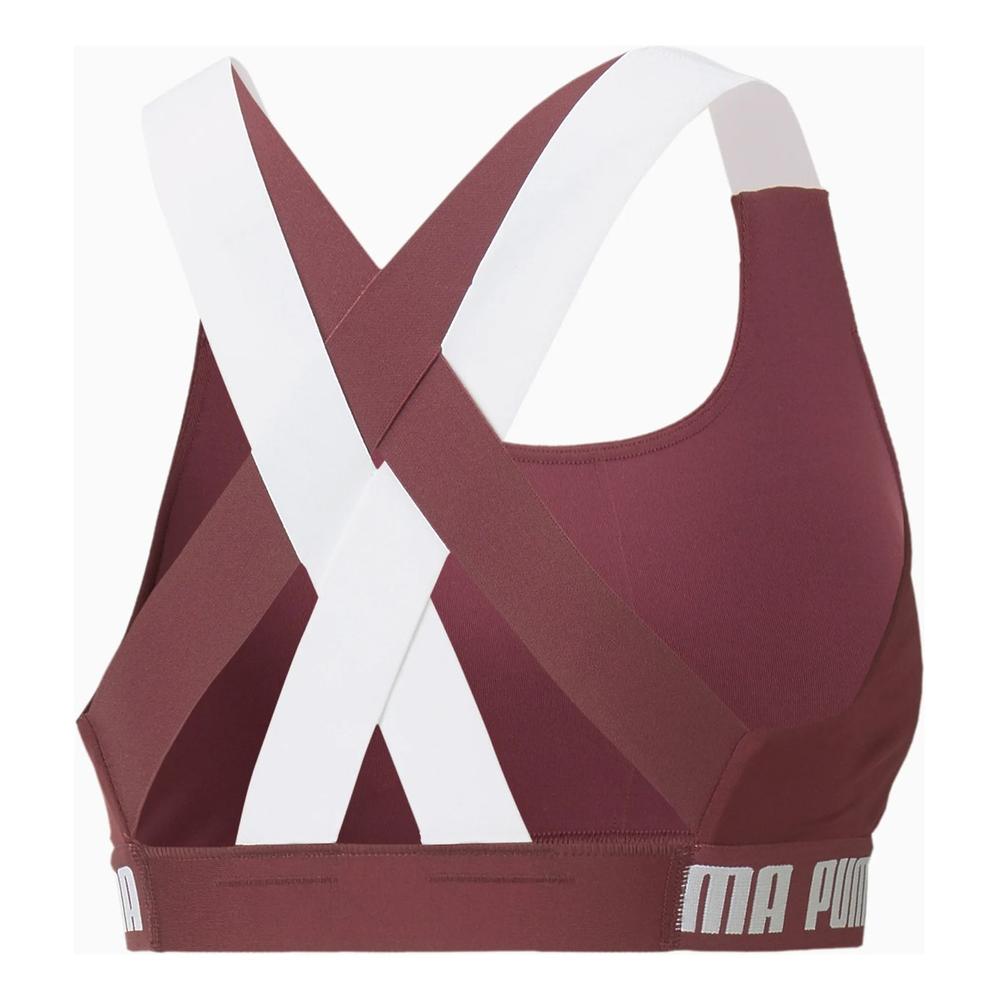 Foto 5 pulgar | Top Deportivo Puma Mid Impact Feel It Para Mujer Vino