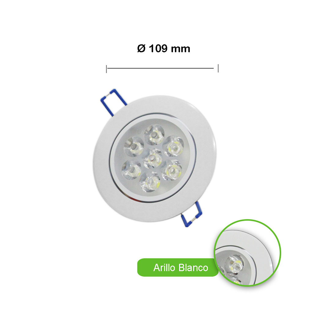 Foto 4 pulgar | Lámpara Led Empotrable Dirigible 7 W Jwj