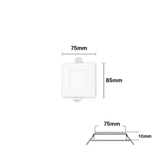 Foto 3 | Paquete de 2 Plafones Led JWJ JLPC-3B de 3 W Empotrables de Forma Cuadrada